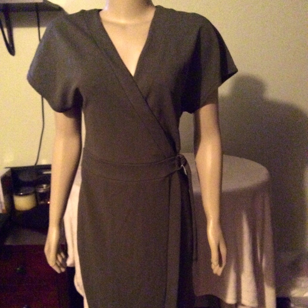Olive green work dress